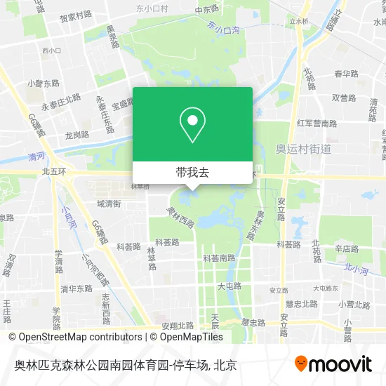 奥林匹克森林公园南园体育园-停车场地图