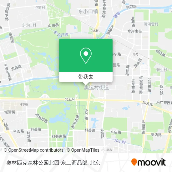 奥林匹克森林公园北园-东二商品部地图
