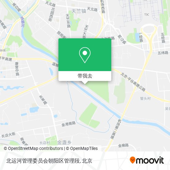 北运河管理委员会朝阳区管理段地图
