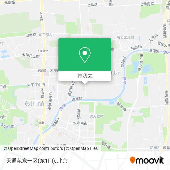 天通苑东一区(东1门)地图
