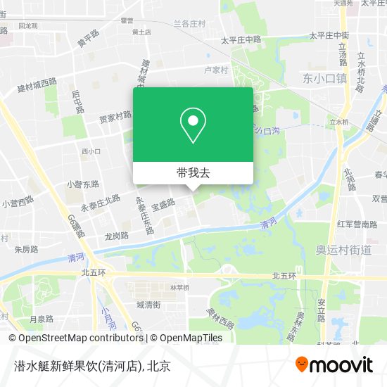 潜水艇新鲜果饮(清河店)地图