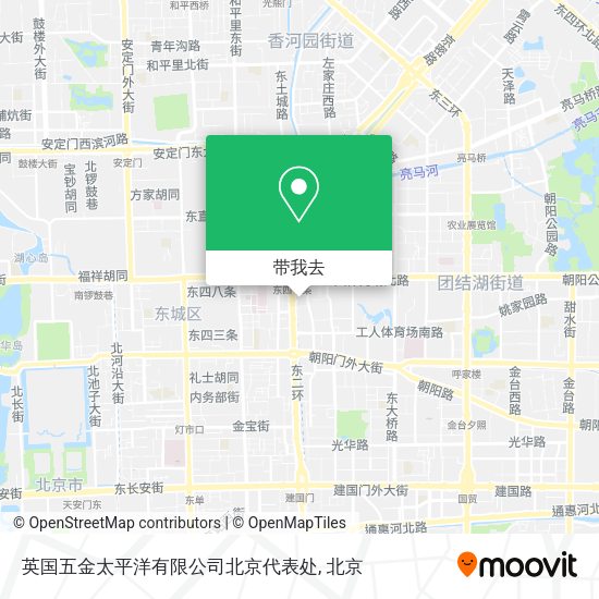 英国五金太平洋有限公司北京代表处地图