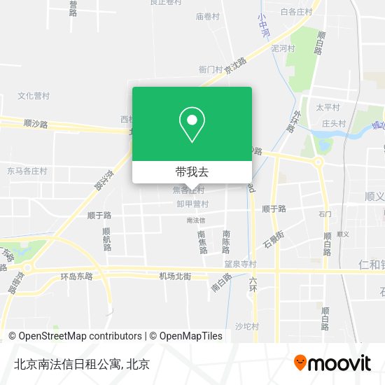北京南法信日租公寓地图