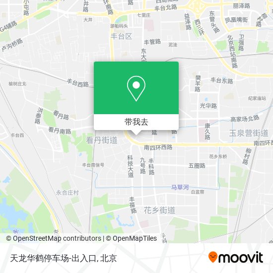 天龙华鹤停车场-出入口地图