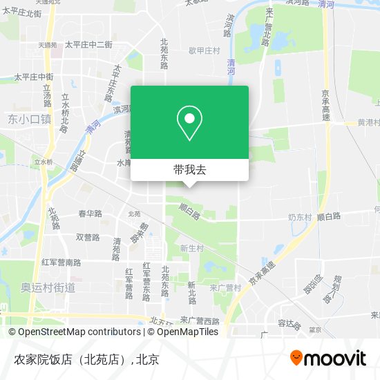 农家院饭店（北苑店）地图