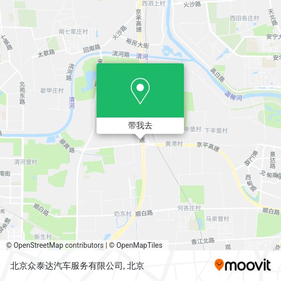 北京众泰达汽车服务有限公司地图