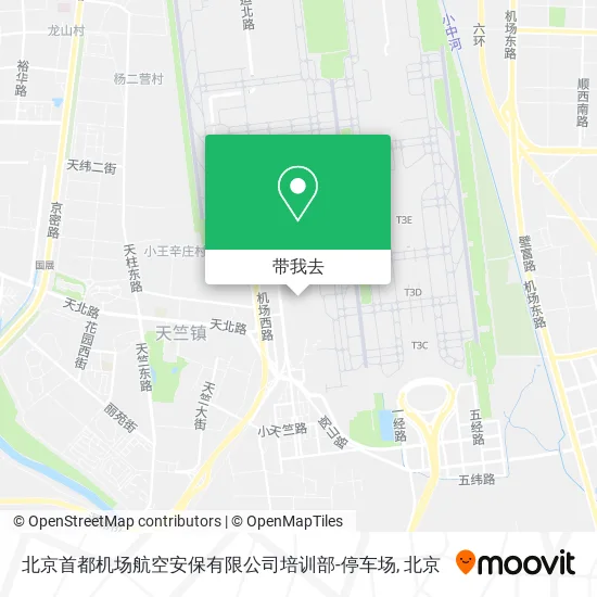 北京首都机场航空安保有限公司培训部-停车场地图