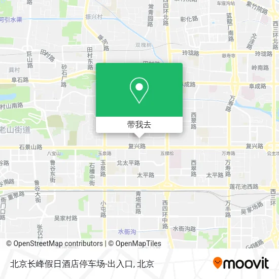 北京长峰假日酒店停车场-出入口地图