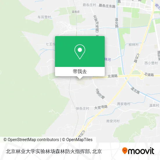 北京林业大学实验林场森林防火指挥部地图