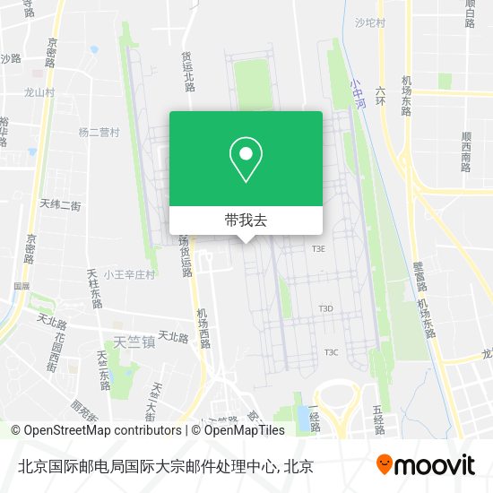 北京国际邮电局国际大宗邮件处理中心地图