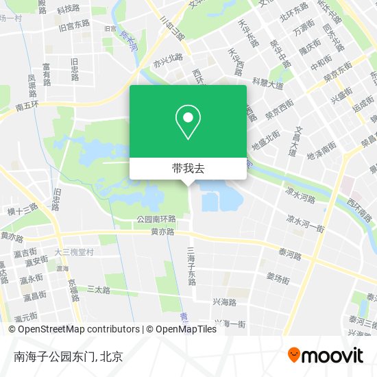 南海子公园东门地图