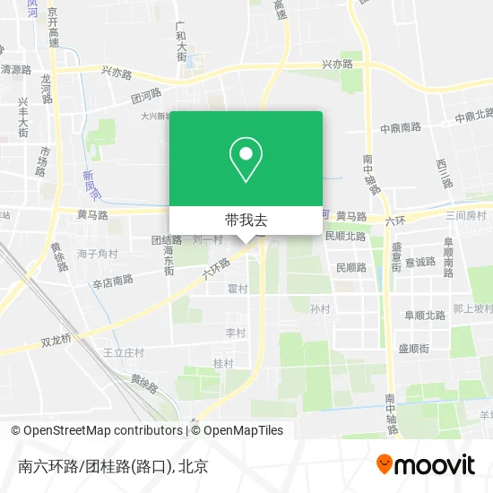 南六环路/团桂路(路口)地图