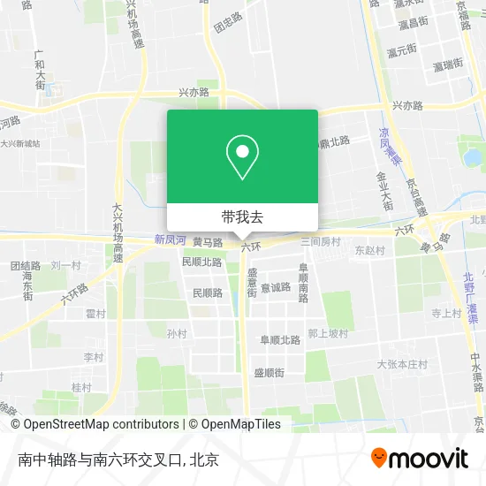 南中轴路与南六环交叉口地图