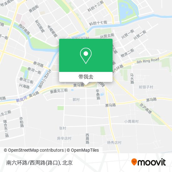 南六环路/西周路(路口)地图