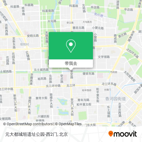 元大都城垣遗址公园-西2门地图