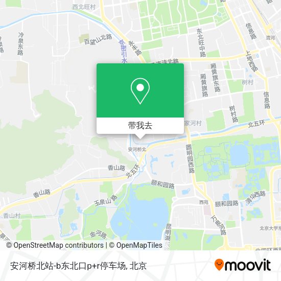 安河桥北站-b东北口p+r停车场地图