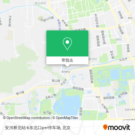 安河桥北站-b东北口p+r停车场地图