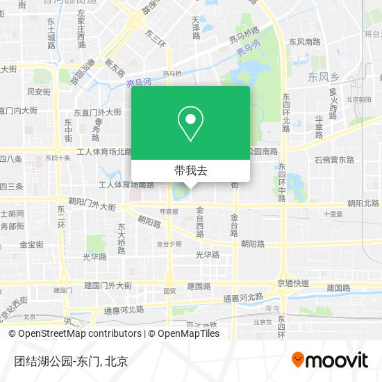 团结湖公园-东门地图