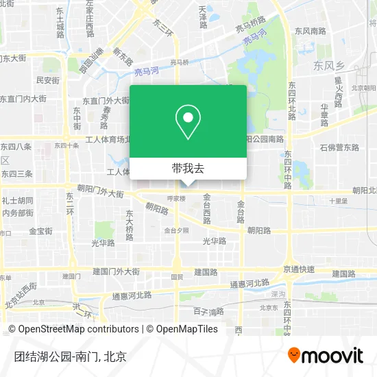 团结湖公园-南门地图