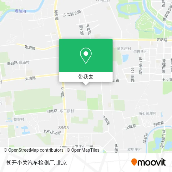 朝开小关汽车检测厂地图