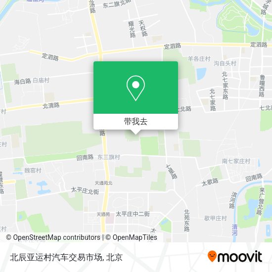 北辰亚运村汽车交易市场地图