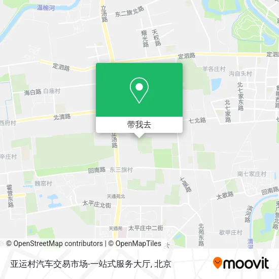 亚运村汽车交易市场-一站式服务大厅地图