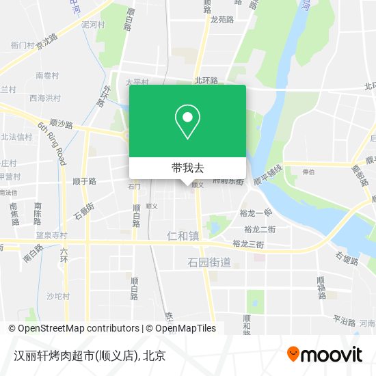 汉丽轩烤肉超市(顺义店)地图