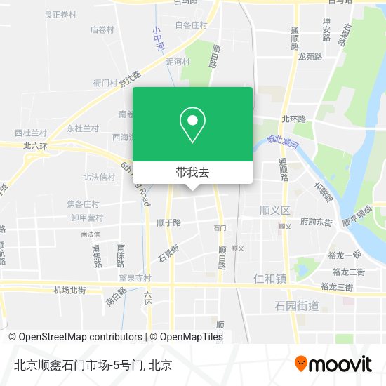 北京顺鑫石门市场-5号门地图