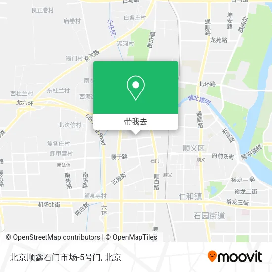 北京顺鑫石门市场-5号门地图
