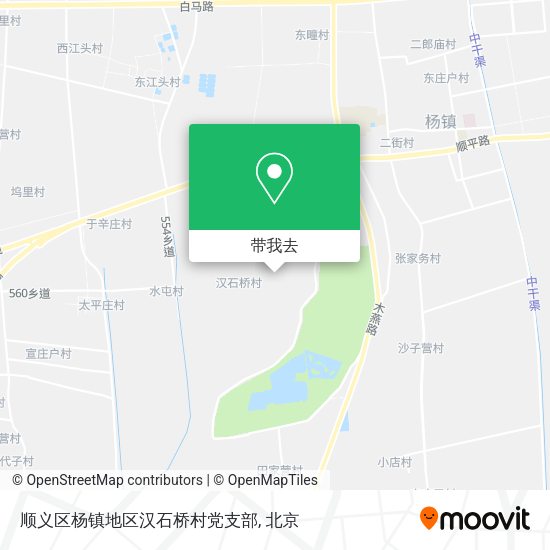 顺义区杨镇地区汉石桥村党支部地图