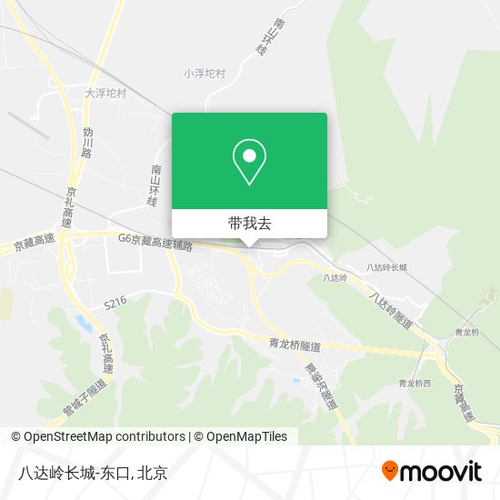 八达岭长城-东口地图