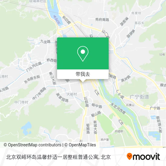 北京双峪环岛温馨舒适一居整租普通公寓地图