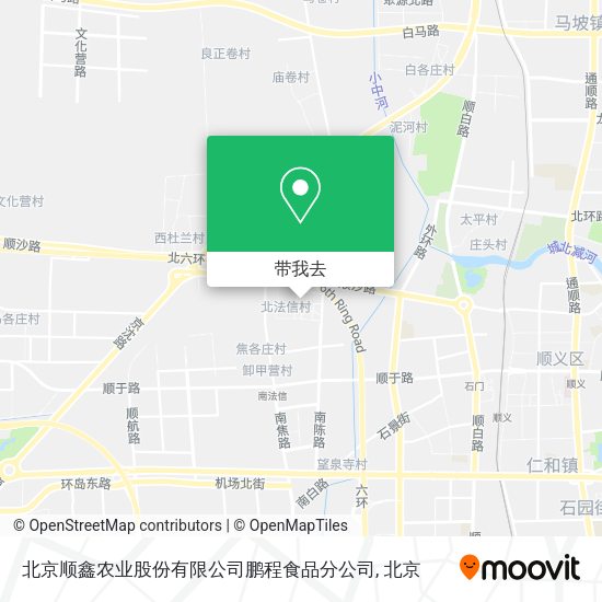 北京顺鑫农业股份有限公司鹏程食品分公司地图