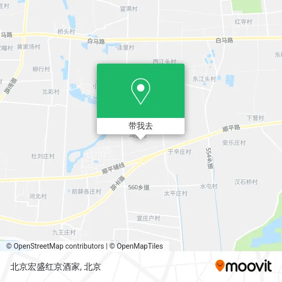 北京宏盛红京酒家地图