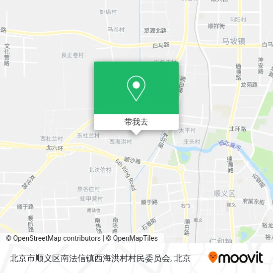 北京市顺义区南法信镇西海洪村村民委员会地图