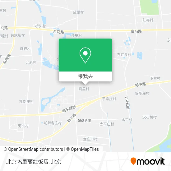 北京坞里丽红饭店地图