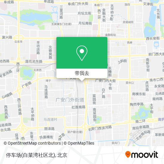 停车场(白菜湾社区北)地图