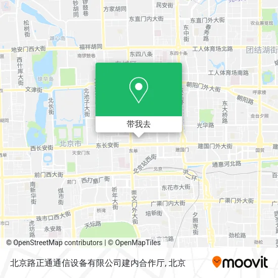 北京路正通通信设备有限公司建内合作厅地图