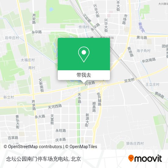 念坛公园南门停车场充电站地图