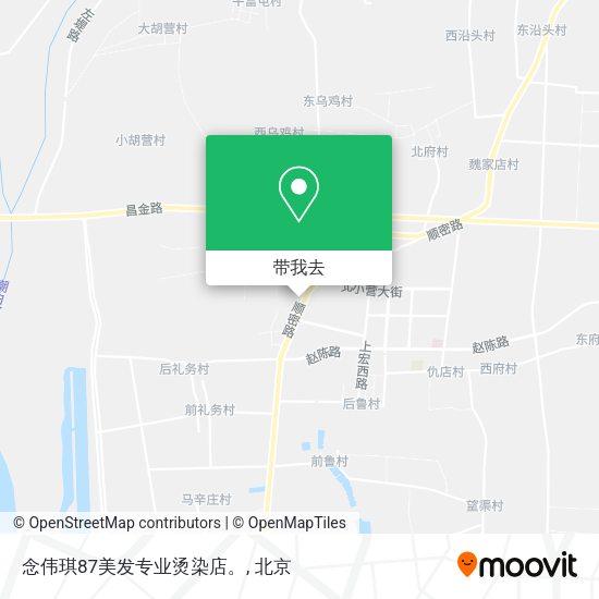 念伟琪87美发专业烫染店。地图