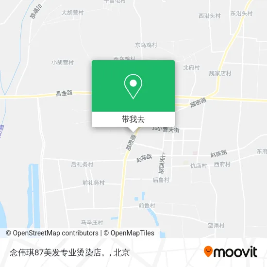 念伟琪87美发专业烫染店。地图