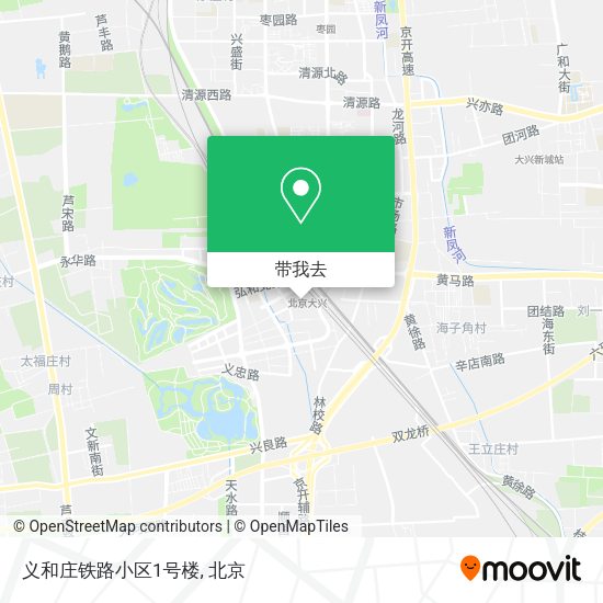义和庄铁路小区1号楼地图