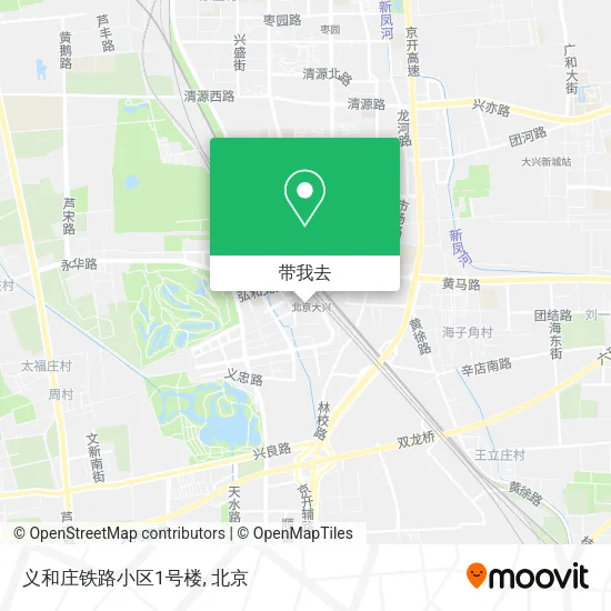 义和庄铁路小区1号楼地图