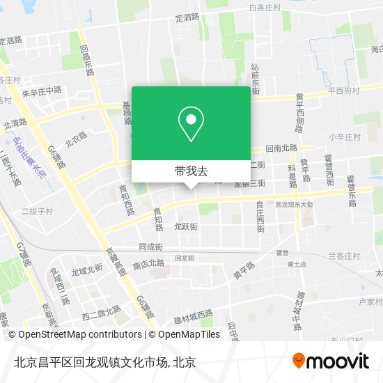 北京昌平区回龙观镇文化市场地图