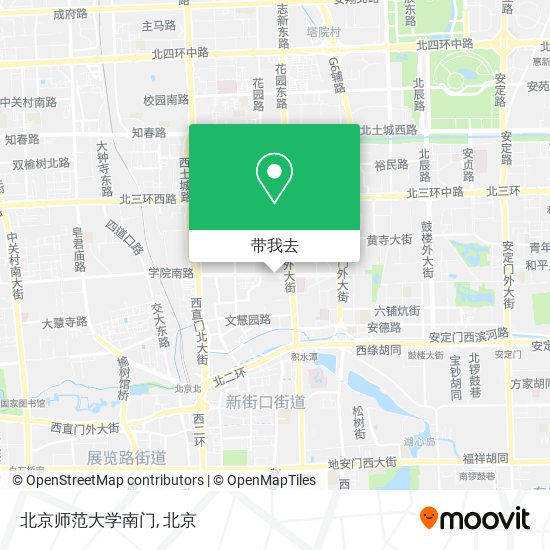 北京师范大学南门地图