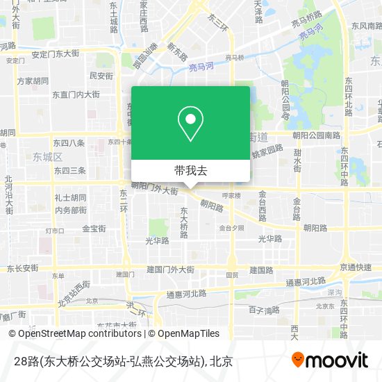 28路(东大桥公交场站-弘燕公交场站)地图