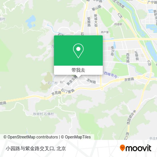 小园路与紫金路交叉口地图