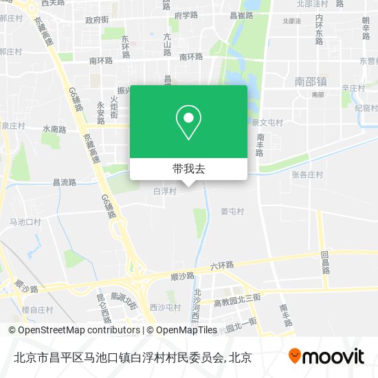 北京市昌平区马池口镇白浮村村民委员会地图
