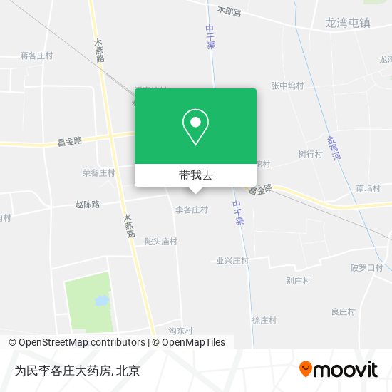 为民李各庄大药房地图