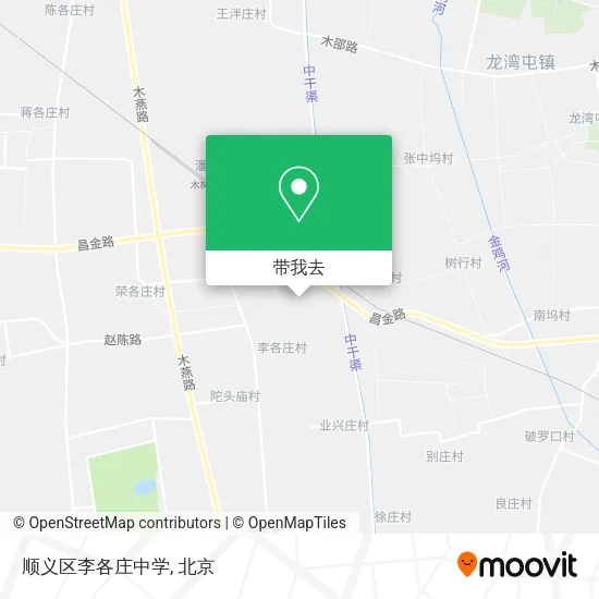 顺义区李各庄中学地图